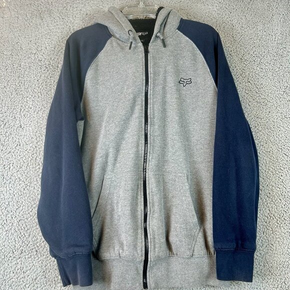 Fox Racing Legacy Hoodie Black Sherpa Lined Full Zip Sasquatch Size Large - Picture 1 of 6